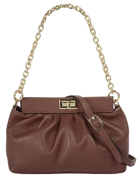 Cluty Umhängetasche, (1 tlg.), echt Leder, Made in Italy