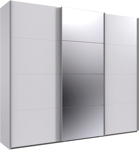 Wimex Kleiderschrank »Mugano, Made in Germany, Lieferung bis in Deine Etage und Stellort«, (wähle Deine Ausstattung: Basic oder Premium!), 3 Schwebetüren, grosse Grössen, mit oder ohne Spiegel, Metallgriffe