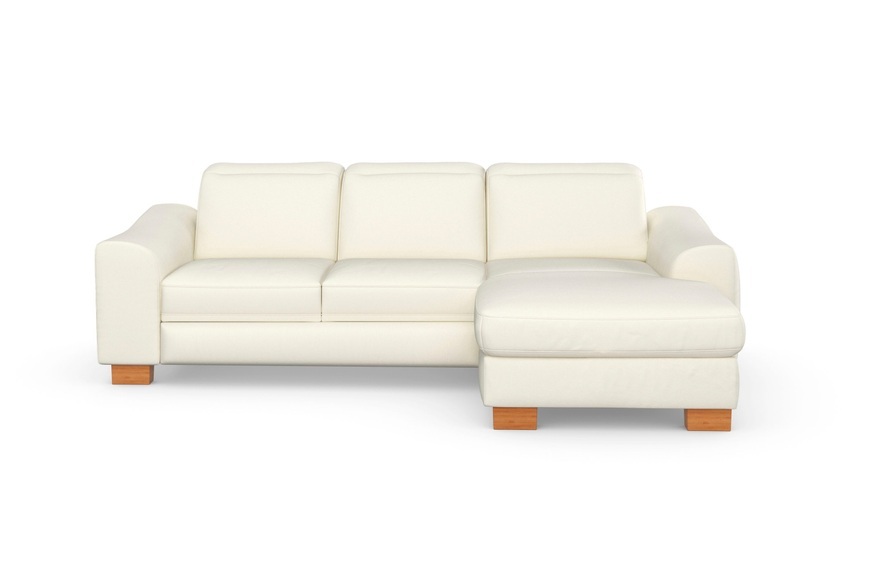 sit&more Ecksofa »Durness«, mit Federkern und hochwertigen Massivholzfüssen, wahlweise mit Kopfteilverstellung, Bettfunktion und Bettkasten oder mit Bettfunktion und Bettkasten