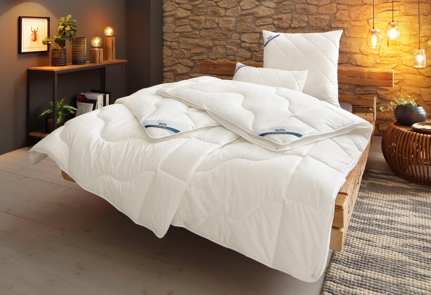 Beco Bettdecke + Kopfkissen »BeCo Proneem«, (Spar-Set), Set aus Bettdecke und Kopfkissen, 135x200 cm, Sommer oder Winter