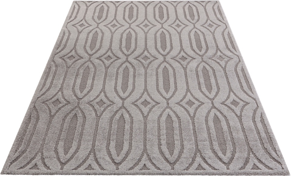 ELLE DECORATION Designteppich »Lantian«, rechteckig, 14 mm Höhe, Supersofter Kurzflor, Hoch-Tief Struktur Optik, Modernes Design, Wohnzimmer, Schlafzimmer, Robust, Pflegeleicht