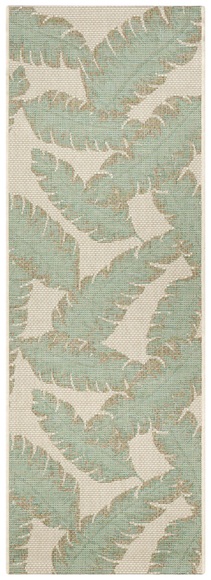 White Label - In-& Outdoor Teppich Bondi Beach - 70 x 200 cm; - Champagne, Grün