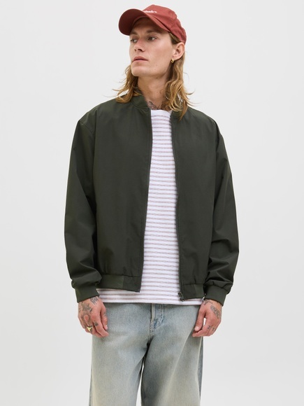 Jack & Jones Bomberjacke »JJECHARGE BOMBER JACKET NOOS«, ohne Kapuze, mit Rippbündchen