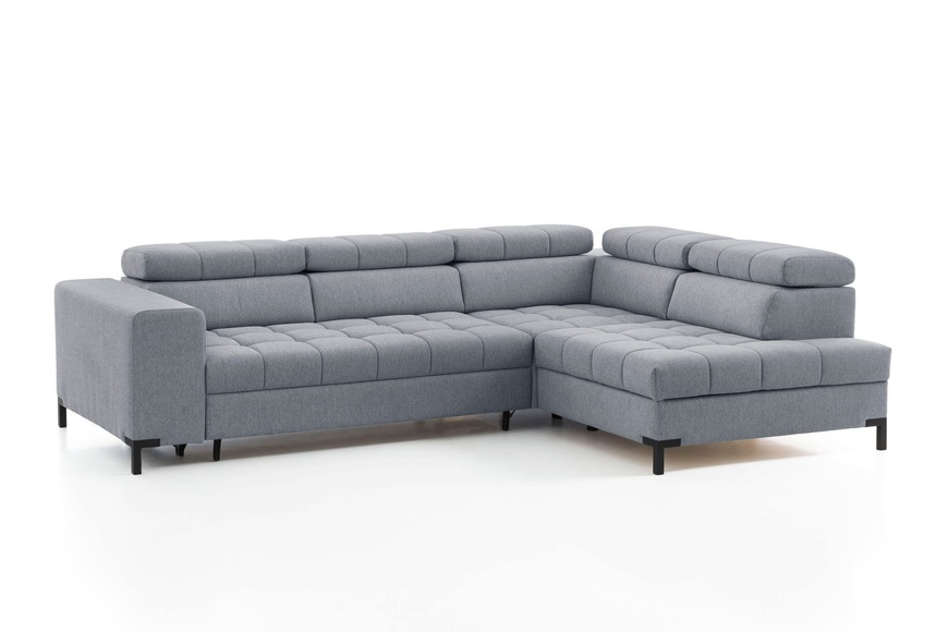 exxpo - sofa fashion Ecksofa, Steppung im Sitzbereich, Wahlweise mit Bettfunktion und Bettkasten, inklusive 5 verstellbaren Kopfstützen
