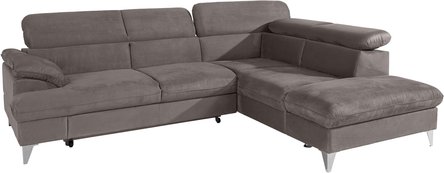 COTTA Ecksofa »Caluso«, inklusive Kopfteilverstellung, wahlweise mit Bettfunktion