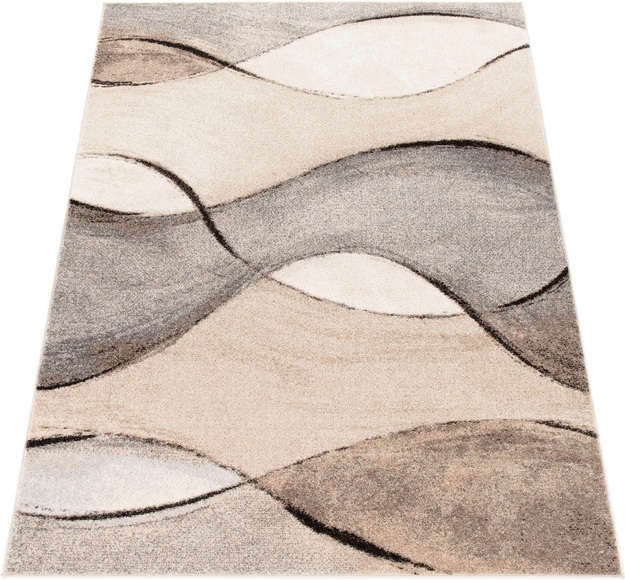 Paco Home Teppich »Elegance 755«, rechteckig, 24 mm Höhe, modernes Wellen-Design, ideal im Wohnzimmer & Schlafzimmer