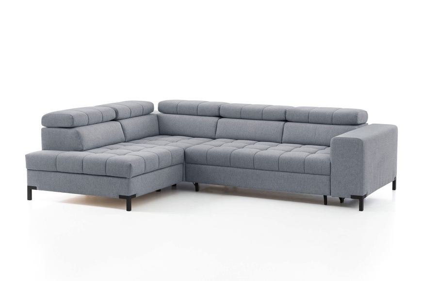 exxpo - sofa fashion Ecksofa, Steppung im Sitzbereich, Wahlweise mit Bettfunktion und Bettkasten, inklusive 5 verstellbaren Kopfstützen