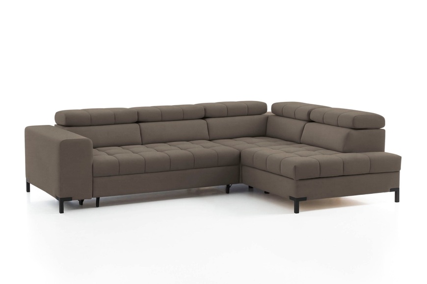 exxpo - sofa fashion Ecksofa, Steppung im Sitzbereich, Wahlweise mit Bettfunktion und Bettkasten, inklusive 5 verstellbaren Kopfstützen