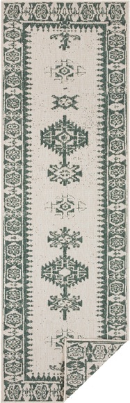 NORTHRUGS Läufer »Duque«, rechteckig, 5 mm Höhe, In-und Outdoor geeignet, Wohnzimmer, Balkon, Terrasse, Garten, Robust, Pflegeleicht, Flachgewebe, Wendbar