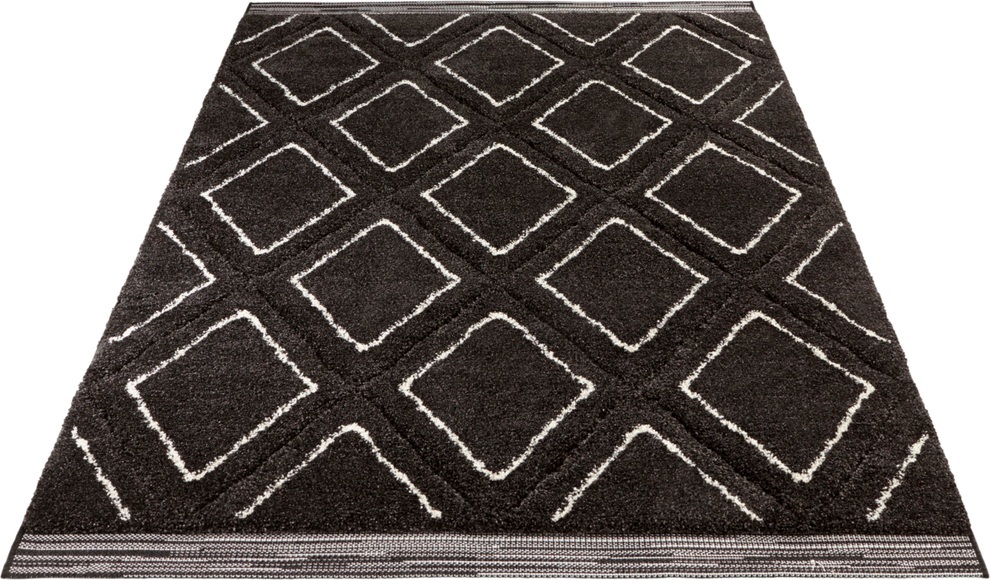 MINT RUGS Designteppich »Colin«, rechteckig, 22 mm Höhe, Hoch-Tief Struktur, sehr weicher Flor, Wohnzimmer, Schlafzimmer, Robust, Pflegeleicht, ringsum gekettelt