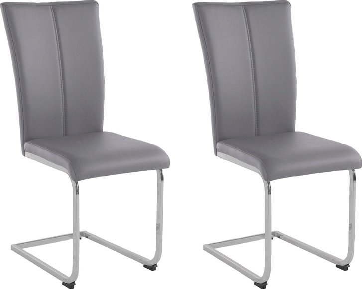 Home affaire Freischwinger »Alex«, (Set), 2 St., Kunstleder, Stuhl belastbar bis 120 Kg, Gestell im Chrom-Look