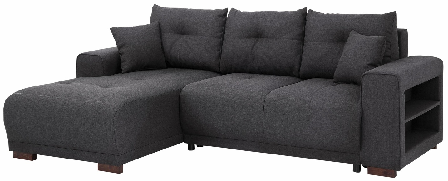 Home affaire Ecksofa »Viborg«, mit Regal in der Armlehne, wahlweise mit Bettfunktion