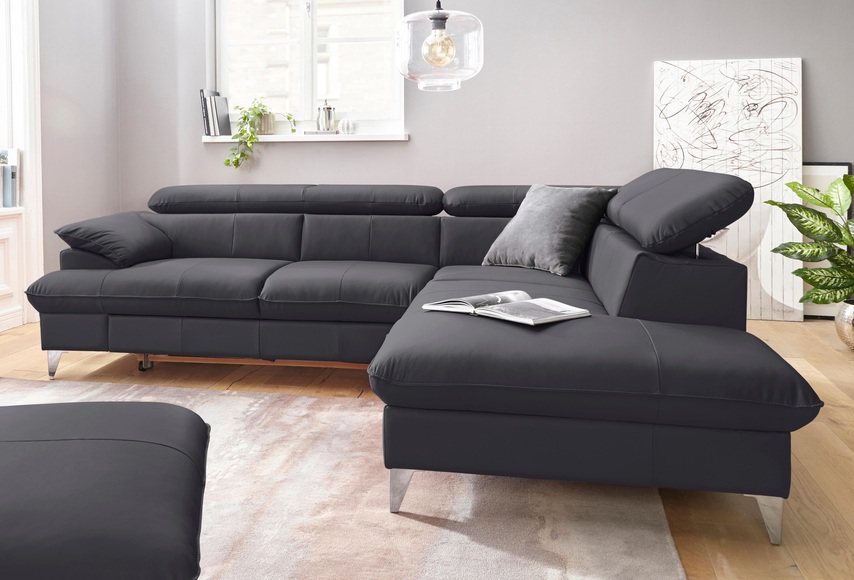 COTTA Ecksofa »Caluso«, inklusive Kopfteilverstellung, wahlweise mit Bettfunktion