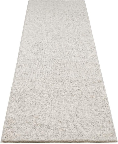 Carpet City Hochflor-Läufer »Plainy«, rechteckig, 30 mm Höhe, Polyester, Langflor Uni Grau, Wohnzimmer