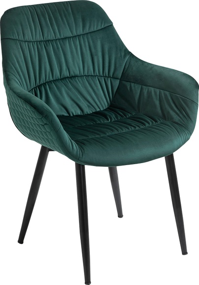 SalesFever Armlehnstuhl, Samt-Polyester, 2-fach gesteppt