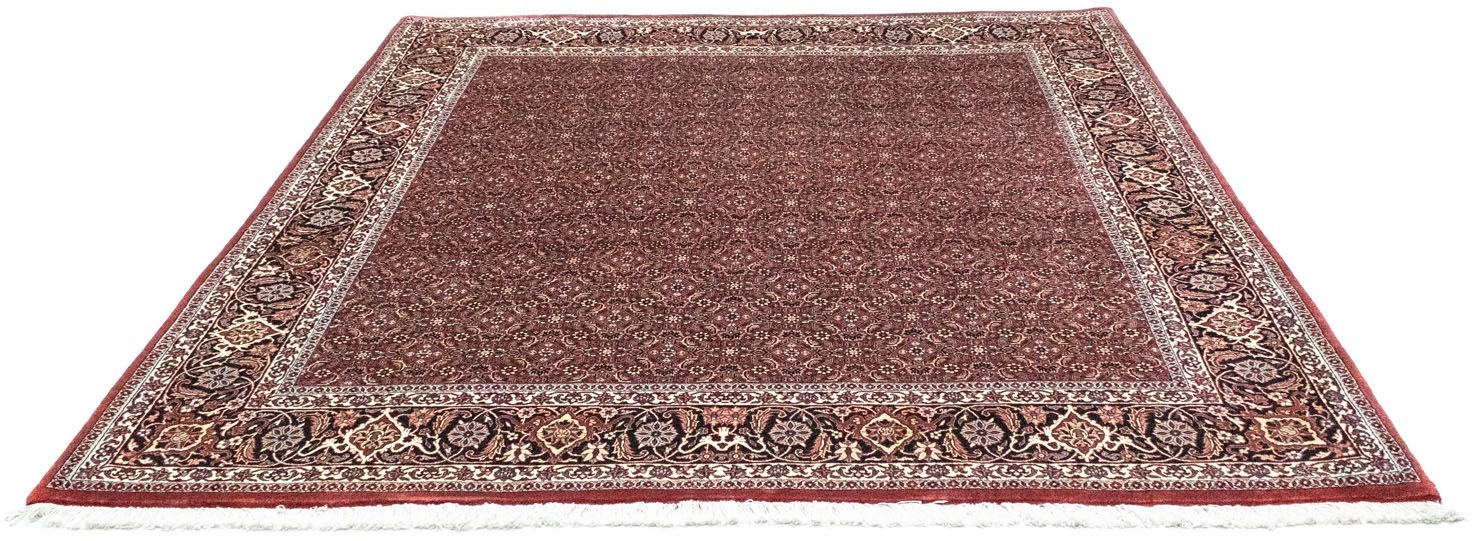 morgenland Wollteppich »Bidjar Teppich handgeknüpft rot«, quadratisch, 15 mm Höhe