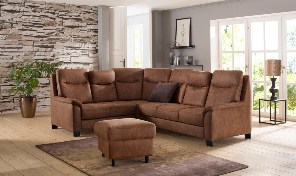 Home affaire Ecksofa »Bocca«, mit Federkern, incl. Kopfteilverstellung, wahlweise Bettfunktion