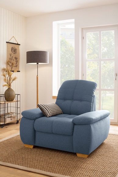 Home affaire Sessel »Lotus Home Luxus«, wahlweise mit Kopfteilverstellung und Aqua Clean-Bezug für leichte Reinigung mit Wasser, bis zu 140 kg belastbar