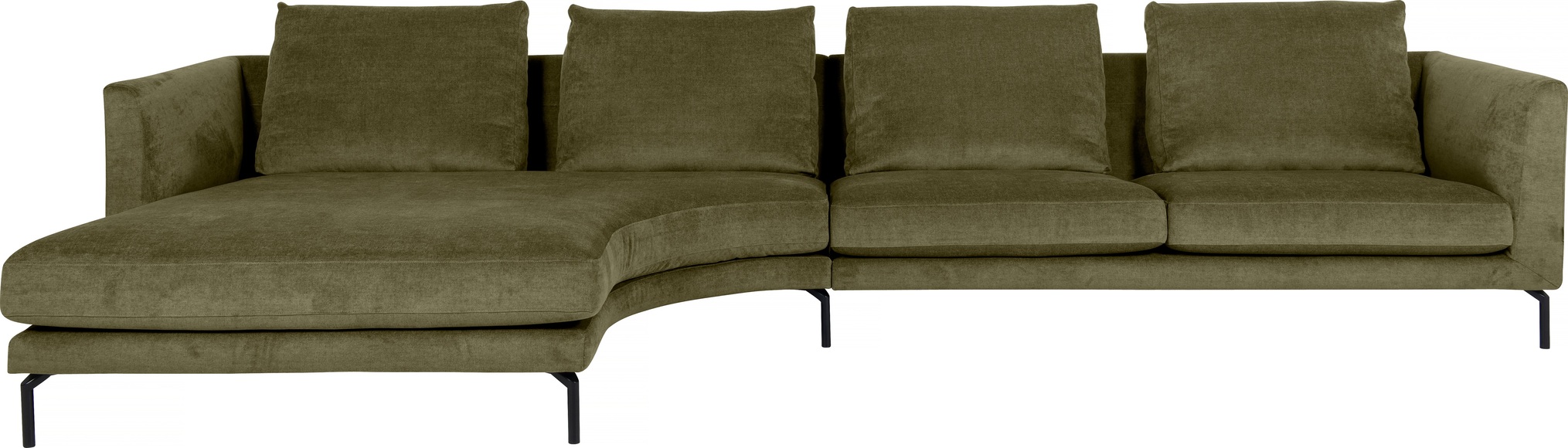 furninova Ecksofa »Francis Dusk«, mit abgerundetem Longchair, im skandinavischen Design