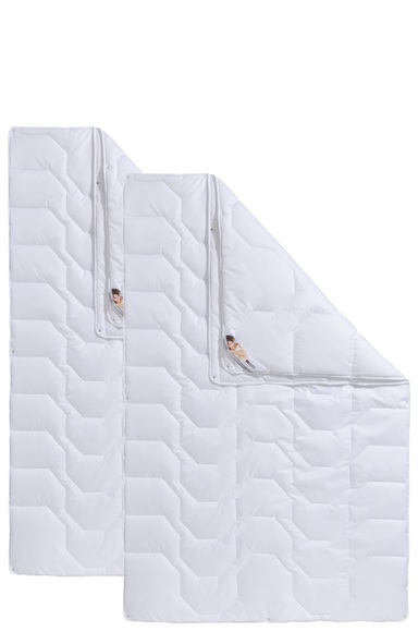 Beco Kunstfaserbettdecke »Bettdecken-Set Rügen, 135x200 oder 155x220 cm, Sommer oder Winter«, 4-Jahreszeiten, Füllung Polyester, Bezug Microfaser, (2 St.)