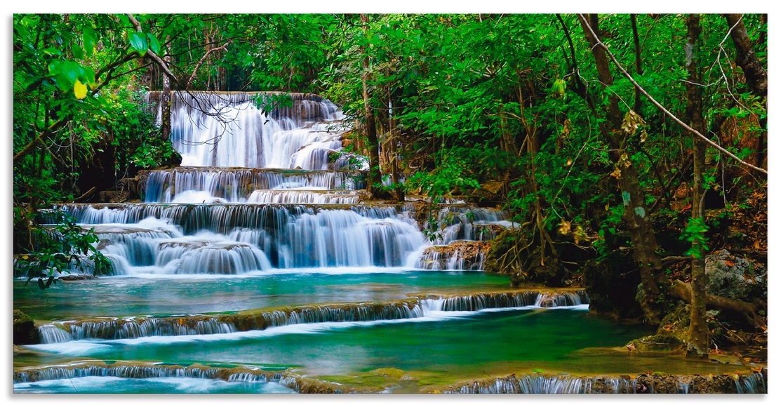 Artland Küchenrückwand »Tiefen Wald Wasserfall«
