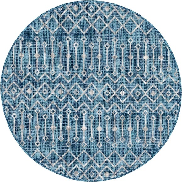 Myflair Möbel & Accessoires Teppich »Outdoor Crosses«, rund, 4 mm Höhe, In- und Outdoor geeignet, ideal im Wohnzimmer & Schlafzimmer