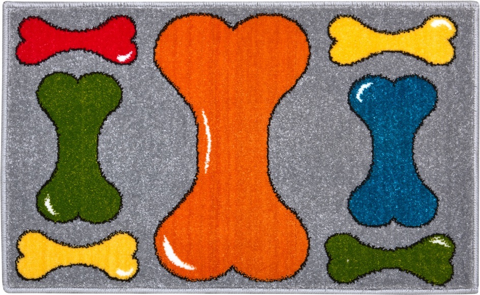 HANSE Home Fussmatte »Bright Bones«, rechteckig, 9 mm Höhe, Weicher Flor, Farbenfrohes Design, Türvorleger, strapazierfähig, pflegeleicht, eingangsbereich