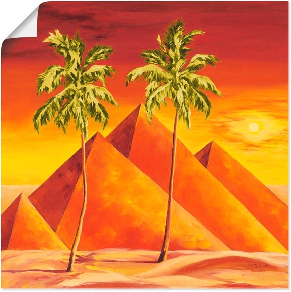 Artland Wandbild »Pyramiden mit Palmen«