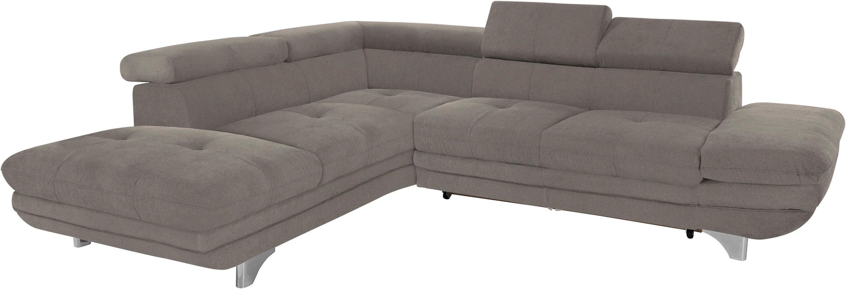 COTTA Ecksofa, inklusive Kopf- und Armteilverstellung, wahlweise mit Bettfunktion