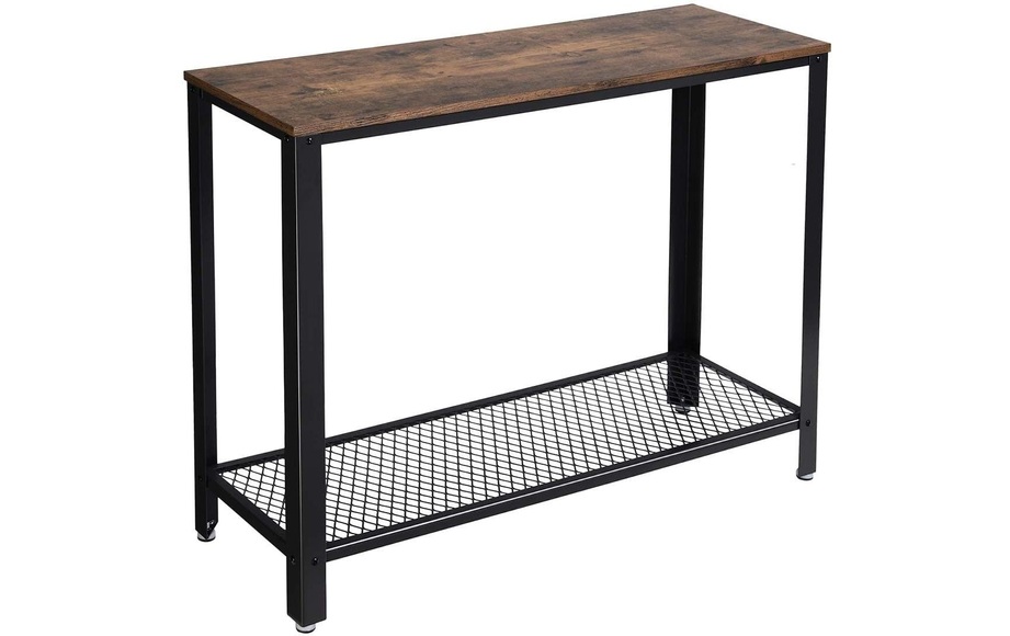 Vasagle - SONGMICS Vintage Konsolentisch, Konsole, Beistelltisch, Flurtisch, Sekretär für den Eingang, Wohnzimmer, Schlafzimmer, einfache Montage, vintage schwarz LNT80X
