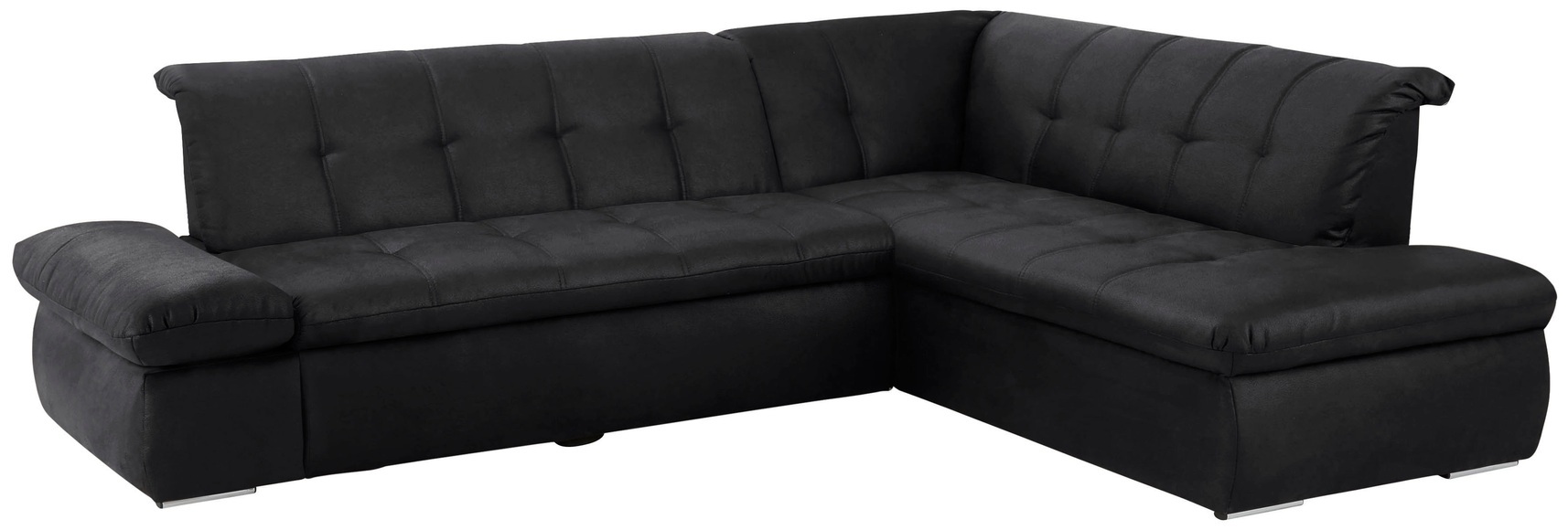Home affaire Ecksofa »Belle«, wahlweise mit Armlehnverstellung und Bettfunktion, Ottomanenabschluss