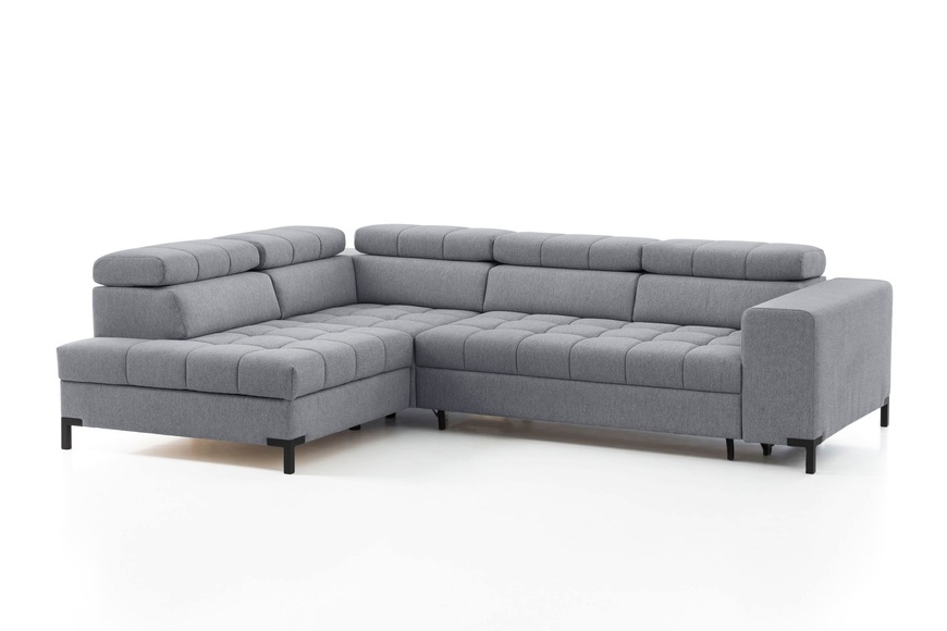 exxpo - sofa fashion Ecksofa, Steppung im Sitzbereich, Wahlweise mit Bettfunktion und Bettkasten, inklusive 5 verstellbaren Kopfstützen