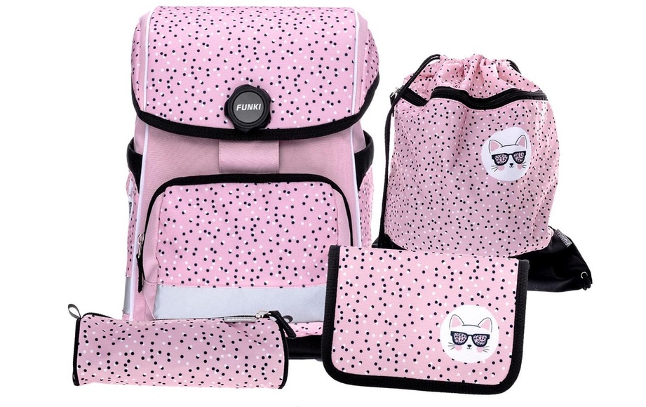 Funki Cuby-Bag Set, Pink Cat, rosa, 6014.007, (5-teilig)