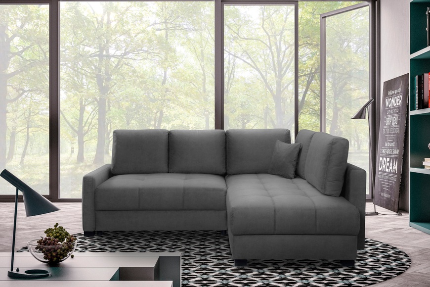 exxpo - sofa fashion Ecksofa »Chester, Boxspring Federkern-Polsterung für super Sitzkomfort, bequem«, (2 St.), L-Form, schmale Armlehnen, Bettfunktion u. Bettkasten