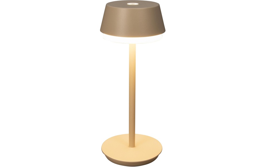 Konstsmide 7830-330 Lyon Akku-Tischlampe 2.5 W Warmweiß, RGB Sand