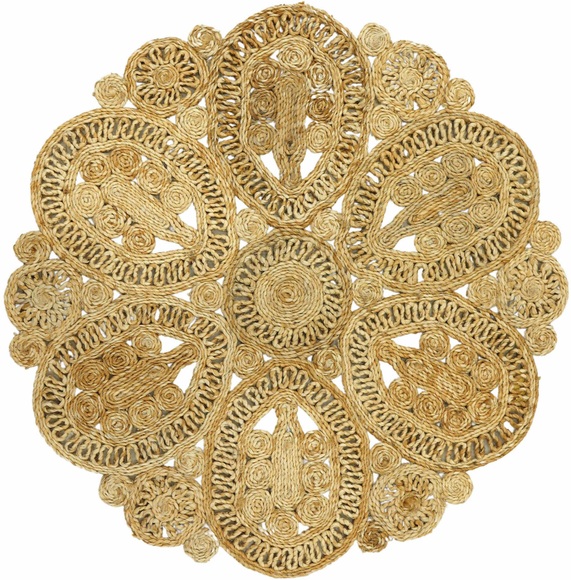 carpetfine Sisalteppich »Juteteppich Liam«, rund, natürliches Pflanzenmaterial von Hand gewebt, Boho Style
