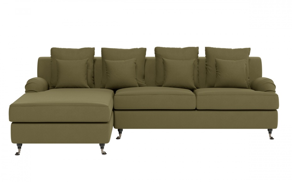 Guido Maria Kretschmer Home&Living Ecksofa »NORIN«, (2 St.), zwei Fussarten: vorne - Rollen, hinten - Holzfüsse