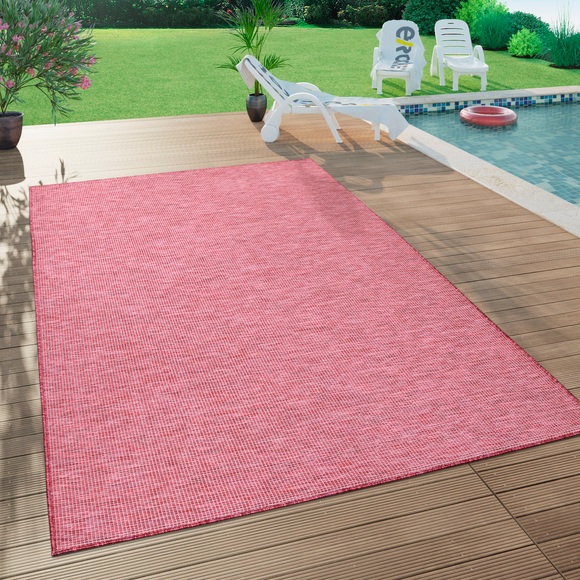 Paco Home Teppich »Sonset«, rechteckig, 5 mm Höhe, Flachgewebe, In- und Outddor geeignet, Wohnzimmer