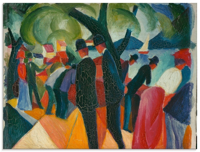 Artland Glasbild »Spaziergang auf der Brücke. 1913«