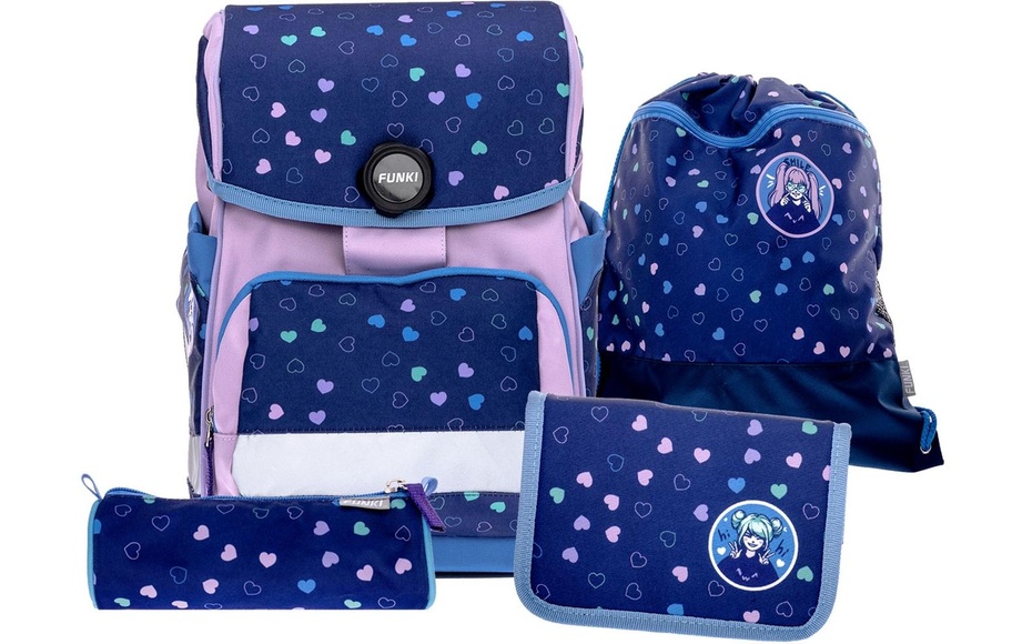 Funki Cuby-Bag Set, Manga Girl, violet, 6014.009, (5-teilig)