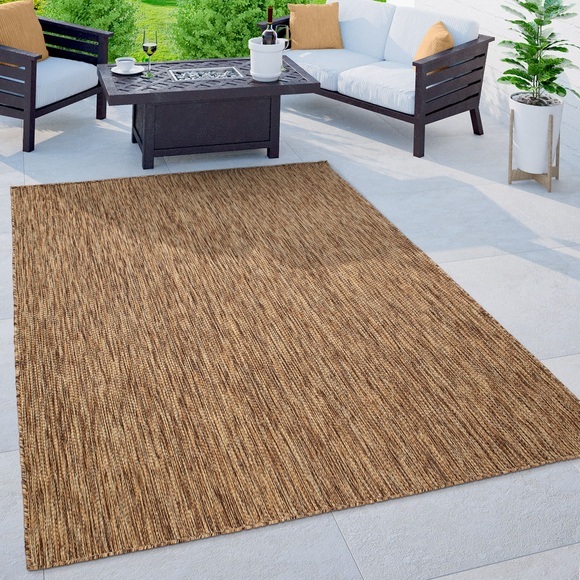 Home affaire Teppich »Venedig«, rechteckig, 5 mm Höhe, Flachgewebe, Sisal-Optik, meliert, Wohnzimmer, In- und Outdoor geeignet, ideal auf Terrasse oder Balkon