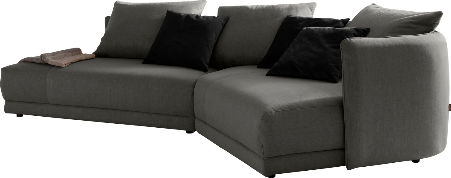 designwerk Ecksofa »New York«, mit moderner Rundung im Korpus