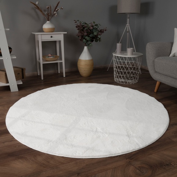 Paco Home Teppich »Soft 380«, rund, 22 mm Höhe, Kuschelteppich - besonders weich, Uni-Farben, ideal im Wohnzimmer & Schlafzimmer