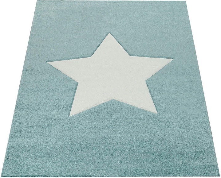 Paco Home Kinderteppich »Cosmo 397«, rechteckig, 18 mm Höhe, 3D-Design, Motiv Stern, Pastell-Farben, Kinder- und Jugendzimmer