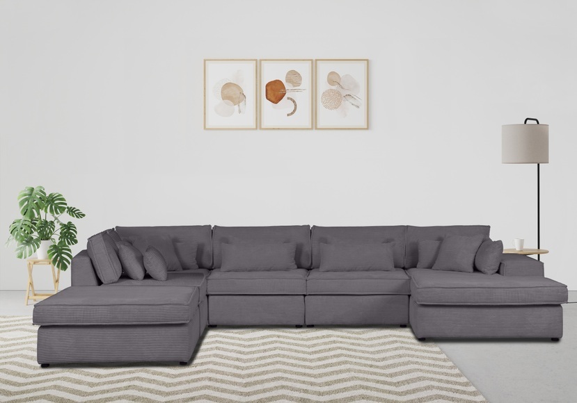 RAUM.ID Wohnlandschaft »Florid«, 6 Teile, bestehend aus Modulen, viele Bezugsqualitäten, auch in Cord