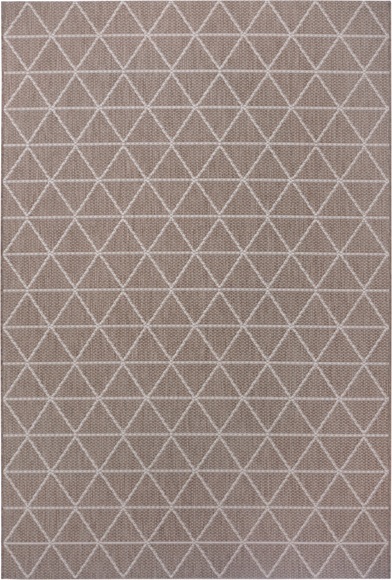 White Label - Teppich In-& Outdoor - 80 x 150 cm; - Hellbraun, Creme