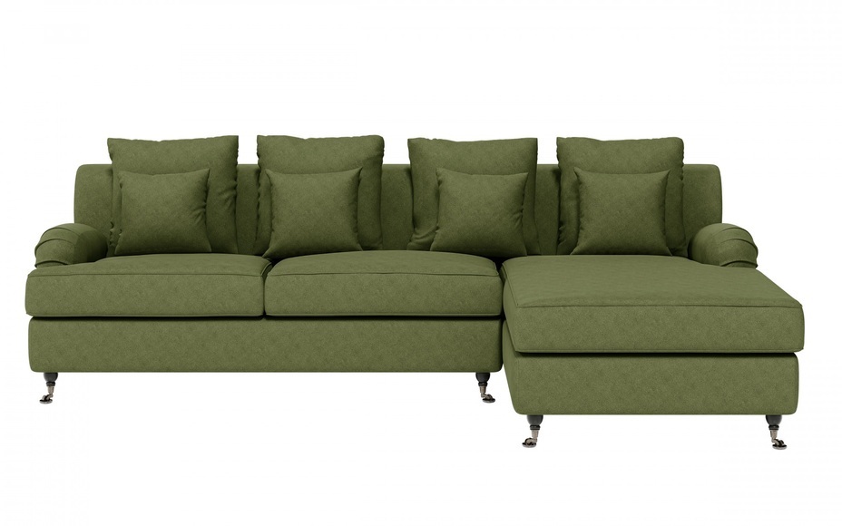 Guido Maria Kretschmer Home&Living Ecksofa »NORIN«, (2 St.), zwei Fussarten: vorne - Rollen, hinten - Holzfüsse