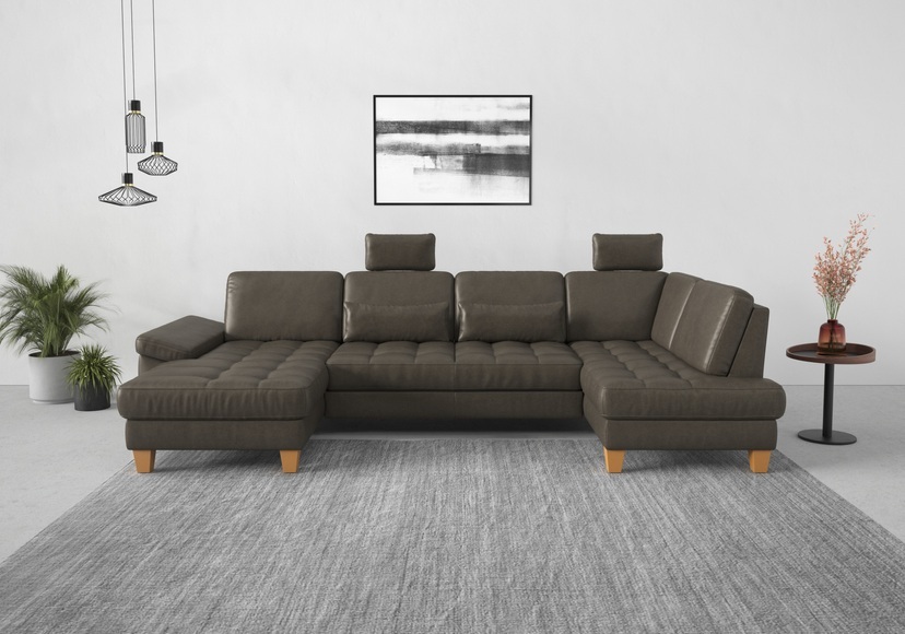 sit&more Wohnlandschaft, wahlweise mit Bettfunktion, Bettkasten, Sitztiefenverstellung