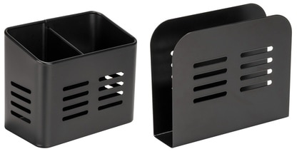 WENKO Besteckkorb »Baco«, (Set, 2 tlg.), Serviettenhalter, pulverbeschichtetes Metall