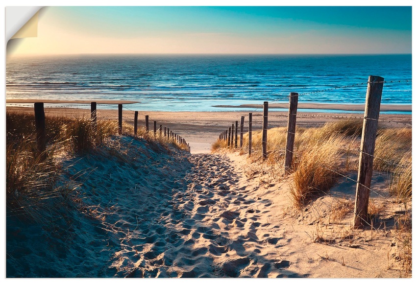 Artland Wandbild »Weg zum Nordseestrand Sonnenuntergang«